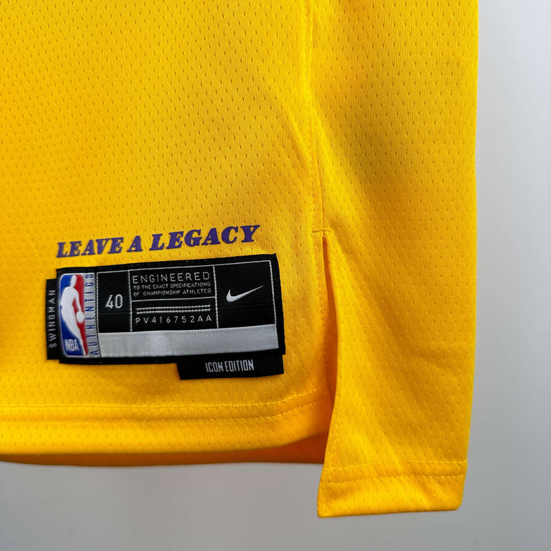 Jersey NBA Los Angeles Lakers Amarela - Huddle Store