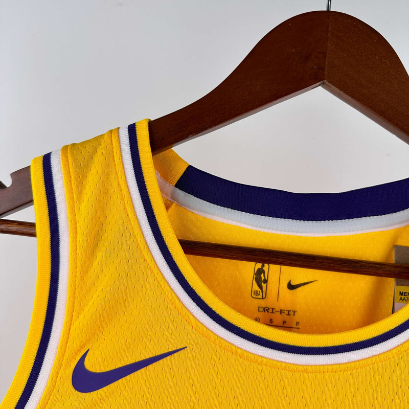 Jersey NBA Los Angeles Lakers Amarela - Huddle Store