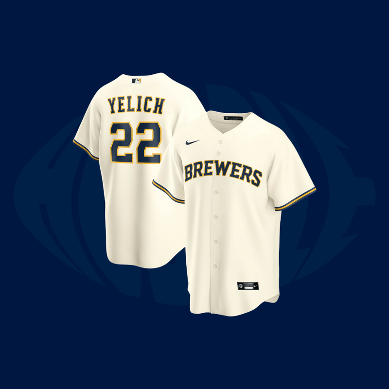 Jersey MLB Milwaukee Brewers - Bege - Huddle Store