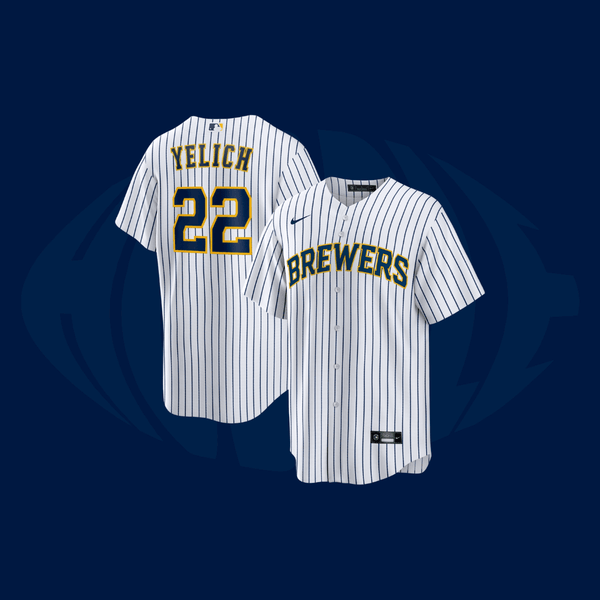 Jersey MLB Milwaukee Brewers - Branca - Huddle Store